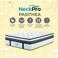 NeckPro Pasithea Pocket Spring Mattress |18 Inches (45cm) | Natural Latex + HD PU Foam Plush-Top | 1