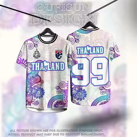 Thailand Inspired Sport Jersey T Shirt For Man Number 99 Graphic Quick Dry Casual Top For Songkran C
