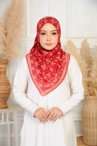 NEW! Tudung Bawal Cotton Premium Printed Corak Bidang 45 Murah (Tiada batu) | Square Hijab Voile Cotton Cheap | Corak Bunga Abstrak