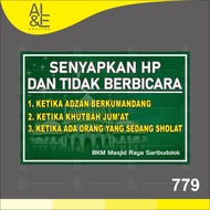 779 - Silent Stickers hp and Does Not Talk to Call Adhan, Vinyl Stickers, Premium Indoor Printing, W