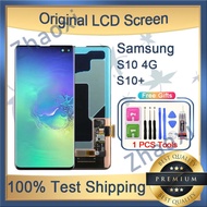 Original AMOLED Samsung Galaxy S10 4G S10 Plus LCD Screen With Frame Replacement