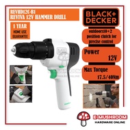 Black &amp; Decker 12V REVIVA Cordless Hammer Drill REVHD12C