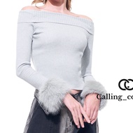 CALLING_COSTUME ไหมพรมถักเเน่นๆ แมชกับกางเกงยีนส์ ดีไซน์ที่เอวสุดเก๋ ฟอกสีดูเท่ไม่ซ้ำใคร Top(CL600) 