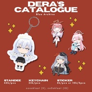 [READ Description] Blue Archive Keychain Standee Sticker Hoshino Takasashi Rikuhachima Aru Kurodate 