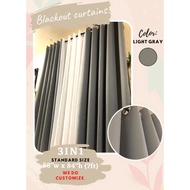3in1set LIGHT GRAY (2 Blackout and 1 lace) 3ft/4ft/5ft/6ft/7ft/8ft/9ft/10ft