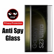 S23กระจกป้องกันการสอดแนม9H ฟิล์มสำหรับ Samsung Galaxy S22 S21อัลตร้าพลัส + S23Ultra S23Plus S21FE S2