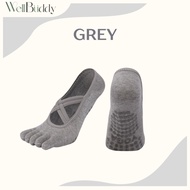 WellBuddy ถุงเท้าพิลาทิส ถุงเท้าโยคะกันลื่น สีแมทช์กับถุงมือ (Candy Pilates Socks)