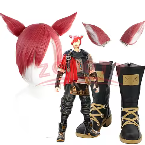 Anime Game Final Fantasy XIV FF14 G Raha Tia Naha Cosplay Boots Shoes Halloween Carnival Party Costu