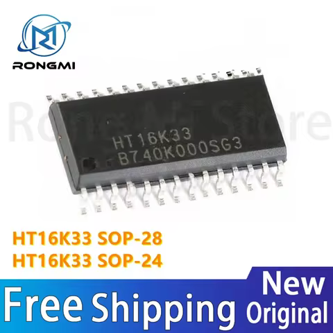 10Pcs New Original HT16K33 SOP-28 SOP-24 RAM mapped 16*8 LED controller driver IC Chip In Stock Free