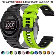 22mm 26mm Silicone Strap For Garmin Watch Fenix 8 47mm 51mm For Garmin instinct 2 45mm