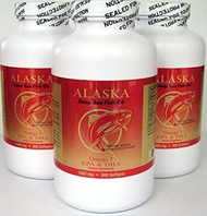 3 X 300 Alaska Deep Sea Omega-3 Fish Oil =900Caps, EPA/DHA, FRESH , New Item Good Product !!