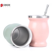 [EHEH] Yerba Mate Cup 304 Stainless Steel 8oz Argentine Yerba Mate Gourd With illas VN