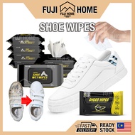 🏠READY STOCK🏠12/30/80pcs Shoe Wipes Shoe Cleaning Wet Tissue Wipes Quick Shine Wipes Portable Shoes 