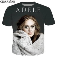 New fashion t shirt men/women singer Adele Adkins 3D printed t-shirts casual Harajuku style tshirt s