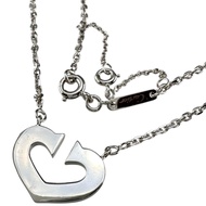 CARTIER/Cartier C Heart Necklace, 18K White Gold, 7.5g, 40.0cm, Women's [Pre-owned]