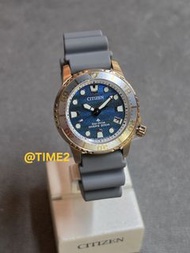 女裝 限量版 Citizen Promaster Marine  EO2023-00W  海浪紋藍綠色  電鍍玫瑰金色不銹鋼殼  光動能 太陽能 Eco Drive  錶徑36.5mm  200米防水