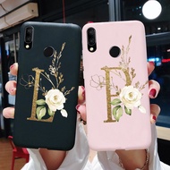 Huawei Nova 3i Phone Case Black Matte Cute Flower Letters Soft Cover Shockproof Casing Huawei Nova3i