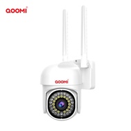 กล้องวงจรปิด QOOMI 5MP FHD สำหรับกลางแจ้ง พร้อมไมค์ลำโพงและสัญญาณ Wi-Fi สำหรับ Android และ iOS