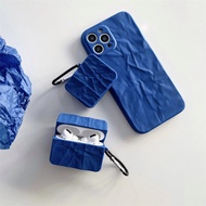 【HC】Klein Blue Case Compatible for AirPods iPhone 13 12 11 Pro Max SE2020 12Mini 11 Pro Max X Xr Xs Max 8 7 6 6s Plus AirPods Pro Soft Casing