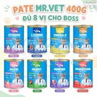 [COMBO 24 CANS] MR.VET Pate 400g Silky Fur - Real Fresh Meat - 400g Box With Spoon