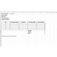 Editable Excel Invoice Template – Auto Calculate