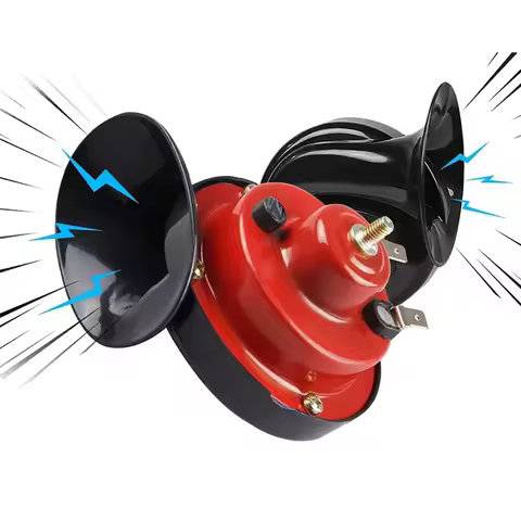 Train Horns for Trucks 105db, Loud Air Electric Snail Horn, 12V Waterproof Train Horns Kit Super Lou
