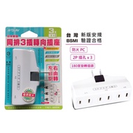 Japan New Creation Same Row 3 Plug Steering Socket TNT-853R 180 Degrees Free Rotating Around 2P 2P x