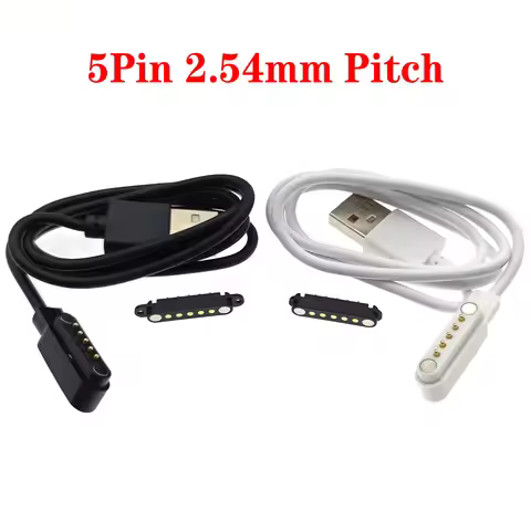 Magnetic Pogo Pin Male Female Connector 2pin 4pin 5Pin Pogopin Charging Cable Spring Loaded DC Magne
