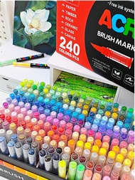 ปากกาเพนออกแบบ อะคริลิก 240/200 สี ขนาดความจุใหญ่ ปากแปรงนุ่ม สีสม่ำเสมอ ซ้อนทับกันได้ ไม่มีกลิ่น เห