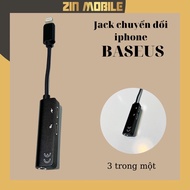 Baseus iphone conversion Jack. 3 in one lightning to (3.5 Headphones + Lightning Headphones + Charge