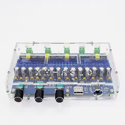 A310 Bluetooth 5.0 TPA3116 D2 Digital power Stereo amplifier board 4 Channels 50Wx2+100Wx2 Dual Bass