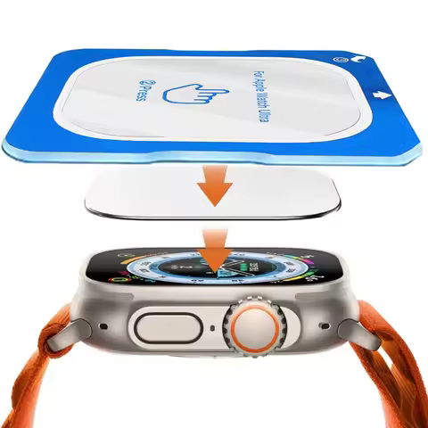 Quick Pasting Tempered Glass for Apple Watch Ultra 3/2/1 49mm Easy To Install Screen Glass Protectiv