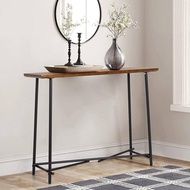 Solid wood foyer, modern minimalist long shelf, American style extremely narrow foyer table, wall fa