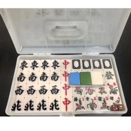 High Quality Mahjong Game Set Large Tiles w/ Dice &amp; Box Case Mahjong Play Improve strategic