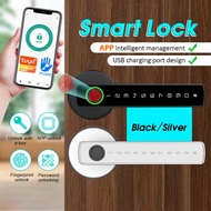 Digital Lock Fingerprint Door Lock Electronic Password Smart Door Lock Digital Kunci Pintu Pintar Door Lock Set 智能门锁