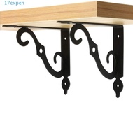 EXPEN 2Pcs Shelf Brackets, Floating L Shape Corner Brace, Triangular Shape Thickened Iron Right Angl