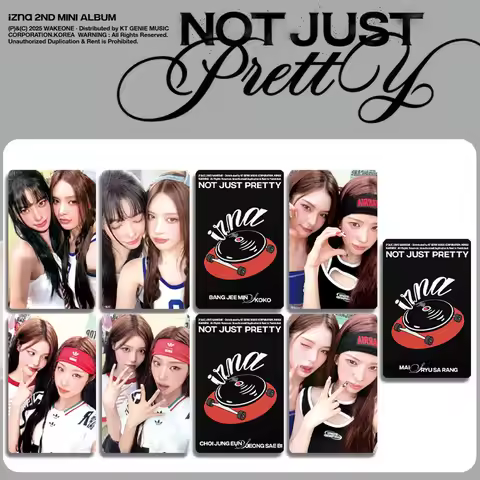 6Pcs/Set Kpop Idol IZNA New Album Not Just Pretty Lomo Cards Postcards MAI JEEMIN KOKO SARANG JUNGEU