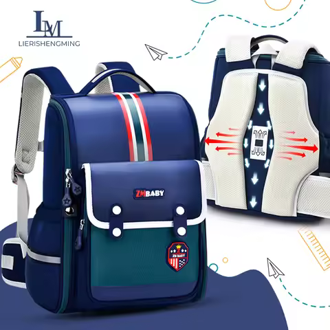 British style elementary school bag lightweight boy's backpack primary school bag children's bag for