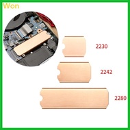 Won Copper Heatsink M2 NVME 2230 SSD Cooler Pad TN30 TN42 TN80 for SteamDeck Game M2 2230 Solid Disk