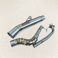 Exhaust KOU MAHACHAI NEW open spec pipe and big elbow for xrm 125 xrm 110 wave 100 wave 110 wave 125