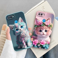 Skin Case Casing Hp Oppo A5s A7 A12 A11K F9 REALME 2 PRO A3S A1K REALME C2 Motif Kucing Cat Cute Kekinian Elegan - Case Oppo - Case Kekinian - Case Hp - Case Lucu - Case Murah - Case Adorable - Casing Handphone - Case Cewe