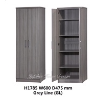 JFH SU 982 - 2 Door Wardrobe Solid Board / ALMARI BAJU HOSTEL 2 PINTU