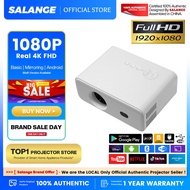 Salange L012Q 4K Mini Projector with WiFi and Bluetooth, 180° Rotation &amp; Electric Focus, Full HD 1080P Supported, Android 11 OS Portable Outdoor Movie Projector, Compatible with TV Stick/Windows/iOS/Android/HDMI/USB