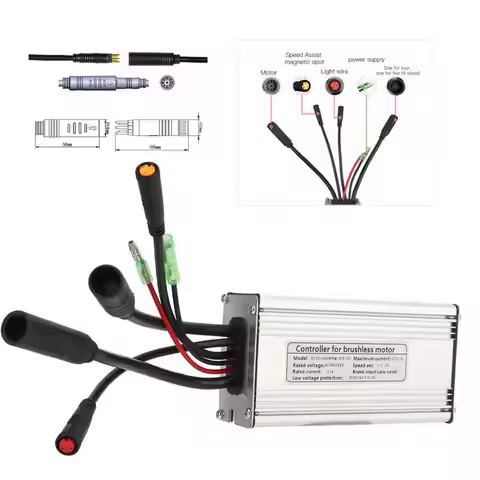 Electric Controller 36V/48V 6 Tube KT-15A/17A 9Tube KT-22A Waterproof Connector Sine Controller