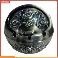 {bolilishp}  Rose Flower Pattern Ash Tray with Lid Windproof Zinc Alloy Smoking Ashtray for Living Room