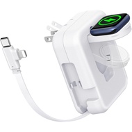2in1 iWatch Charger, 36W Retractable Charger for iPhone iWatch,Travel Wall Charging Block Compatible