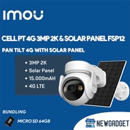 IMOU CELL PT 4G 3MP 2K & SOLAR PANEL FSP12 H265 15,000MAH BATTERY CAMERA FREE MICRO SD 64GB