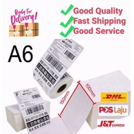 A6 Shopee Printer Thermal Paper Label Sticker Shipping Courier Airway Bill Consignment Note 10 x 15 