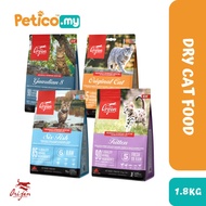 Orijen 1.8kg Dry Cat Food (Cat & Kitten / Six Fish / Kitten / Guardian 8)