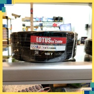 Lotusku NYA 1.5MM 50 Yard 100 Yard SNI Electrical Cable - 100 Yard Black